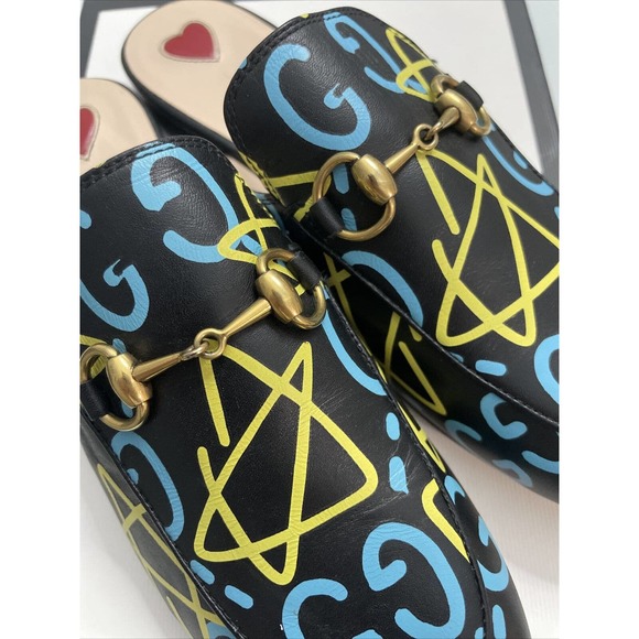 GUCCI Princetown Ghost Stars GG Slipper Mules Loafer Horsebit EU 35.5 - Picture 4 of 4